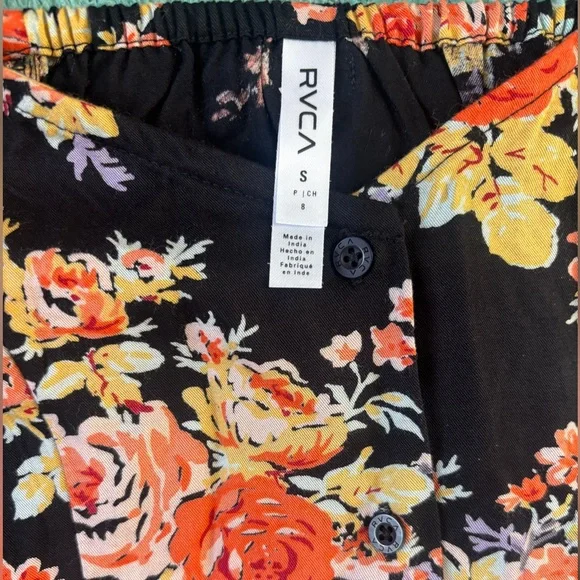 RVCA Floral Square-Neck Long Sleeve Mini Dress - Picture 3 of 5